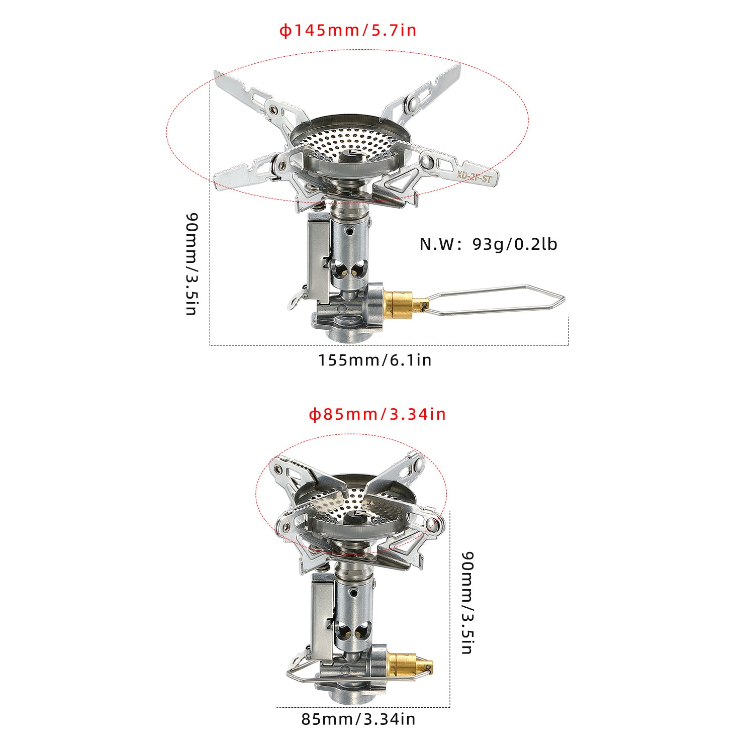 XD-2F Portable Camping Gas Stove - 图片 8