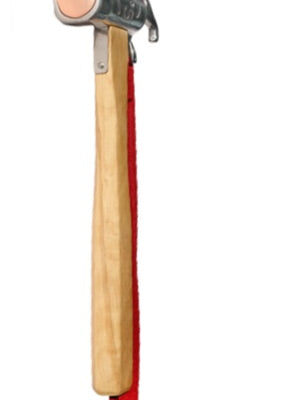 C5 Tent Hammer Peg Stake Remover: Stainless Steel Copper Head Wood Handle