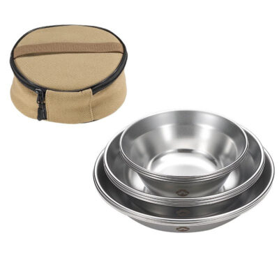 S395-3S 12pcs Camping Set Stainless Steel