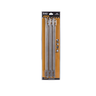 R-40-6P Steel Tent Stakes 6pcs 15.7-Inch