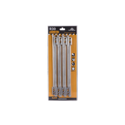 R-30-8P Steel Tent Stakes 8pcs 11.8-Inch